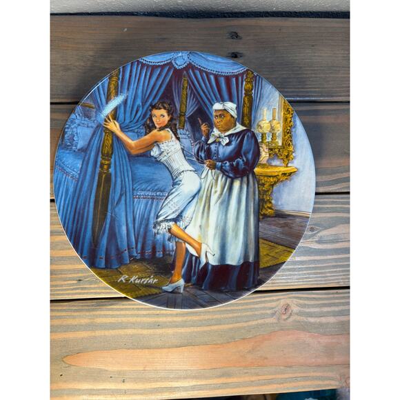 Edwin M Knowles Lacing Scarlett Gone with the Wind plate 4700H in original box - Picture 1 of 3